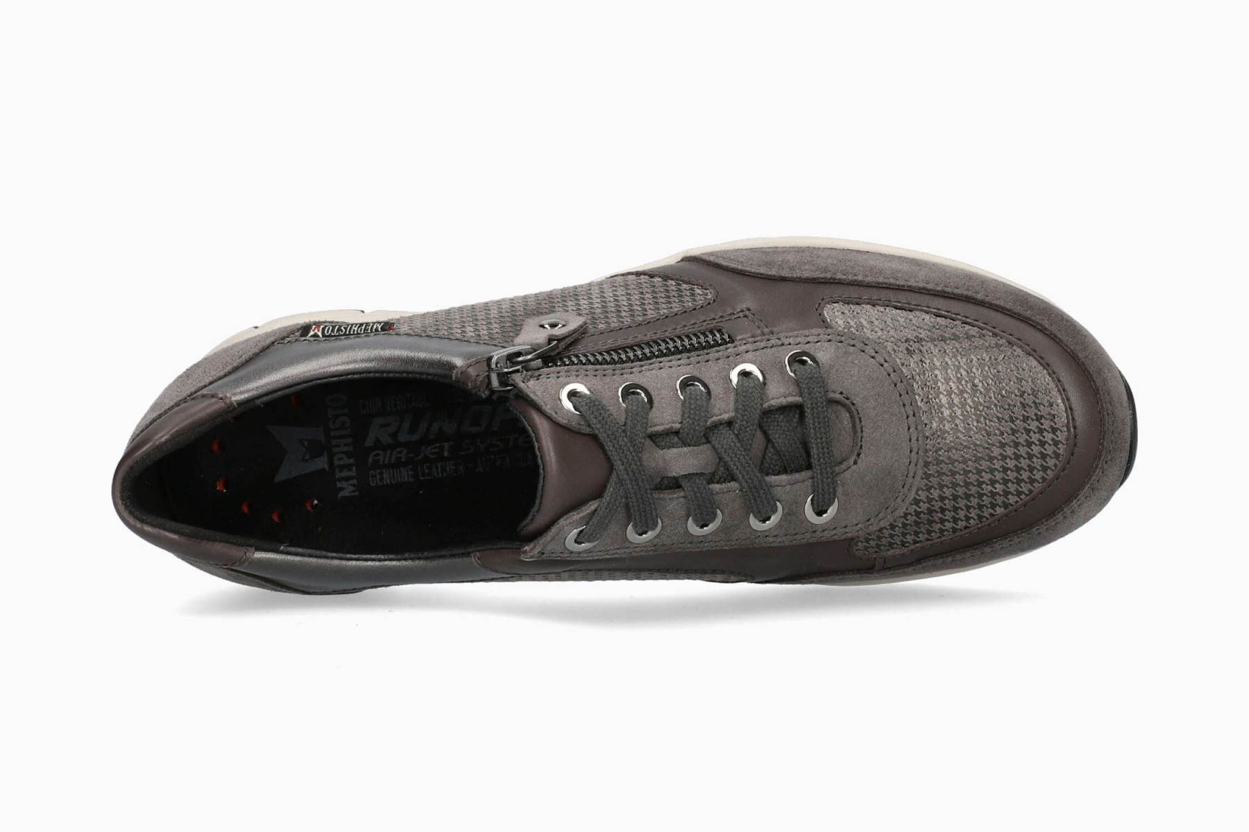 Mephisto Ylona Lederen, Suede & Nubuck Sneaker Voor Dames - Grijs - Afbeelding 3