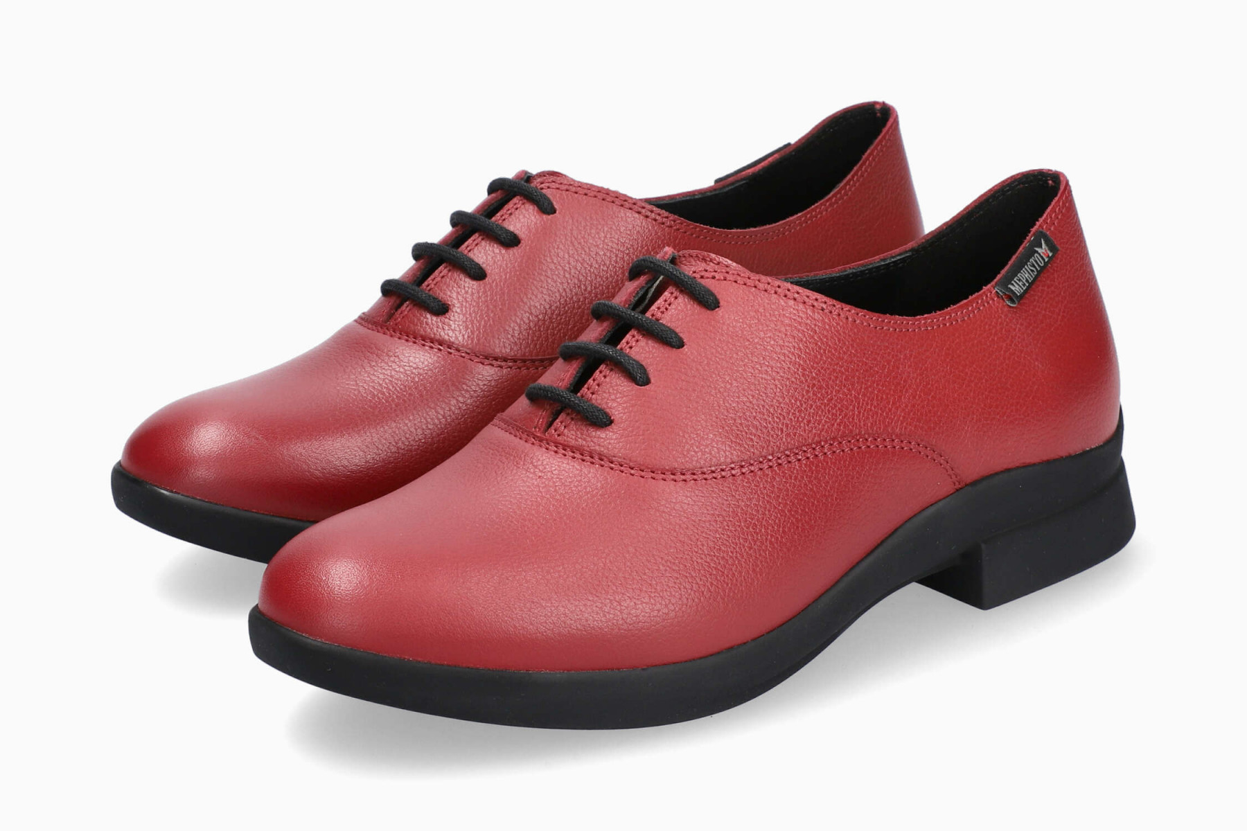 Mephisto SYLA lederen dames veterschoen rood