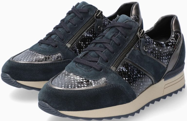 Mephisto Toscana Lederen & Suede Sneaker voor Dames - Blauw