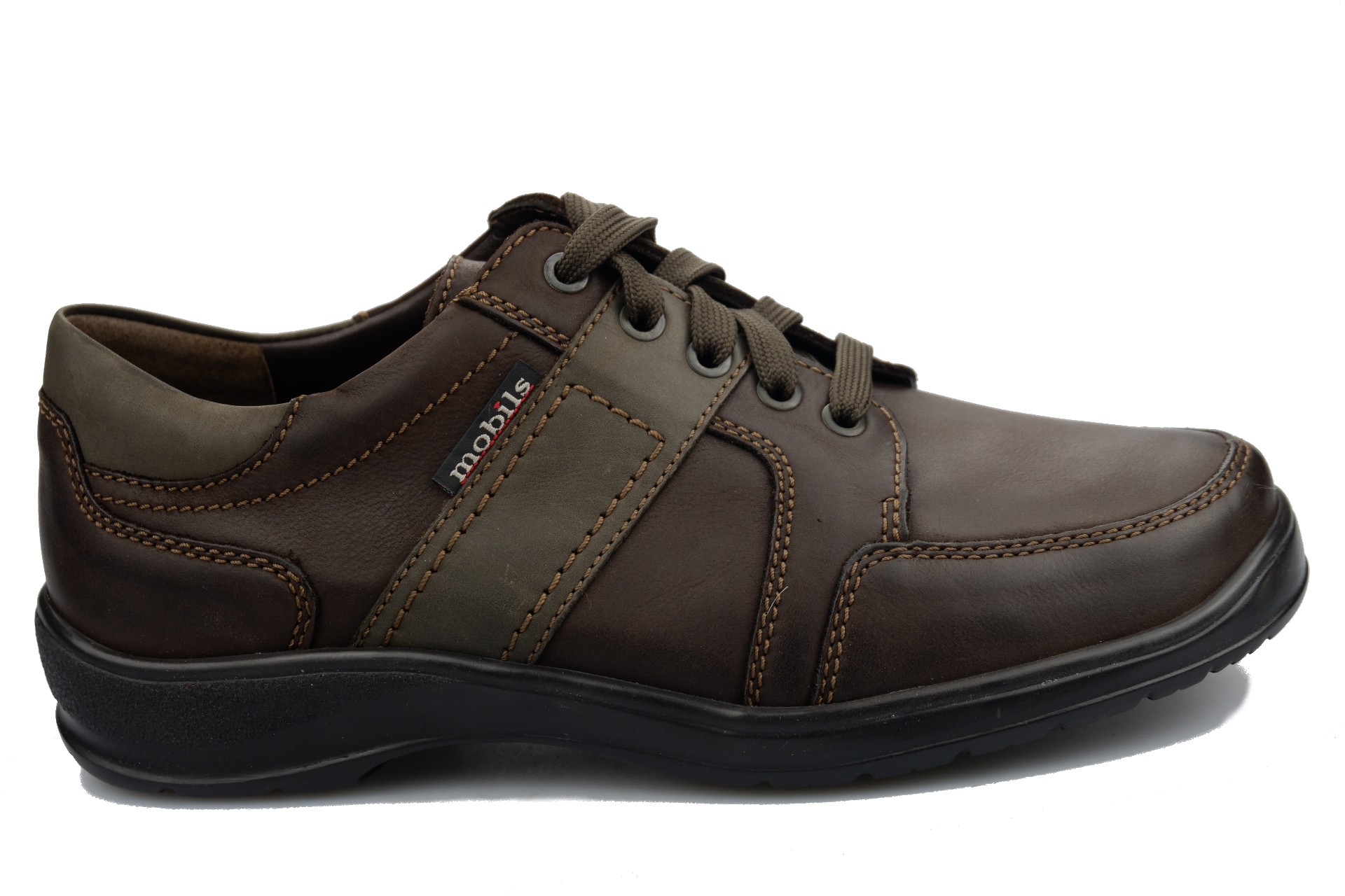 Mobils by Mephisto EDWARD Heren Veterschoen - Donkerbruin leer - extra breed - Afbeelding 2