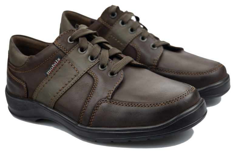 Mobils by Mephisto EDWARD Heren Veterschoen - Donkerbruin leer - extra breed
