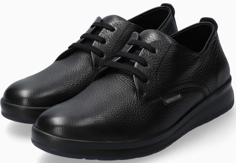 Mephisto Lester lederen heren veterschoen zwart
