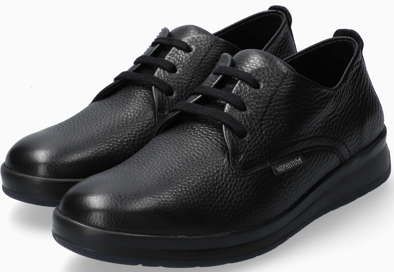 Mephisto Lester lederen heren veterschoen zwart