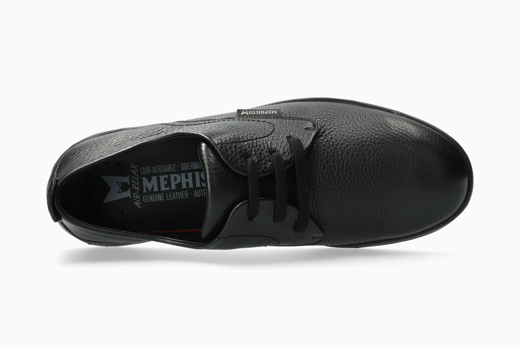Mephisto Lester lederen heren veterschoen zwart - Afbeelding 4