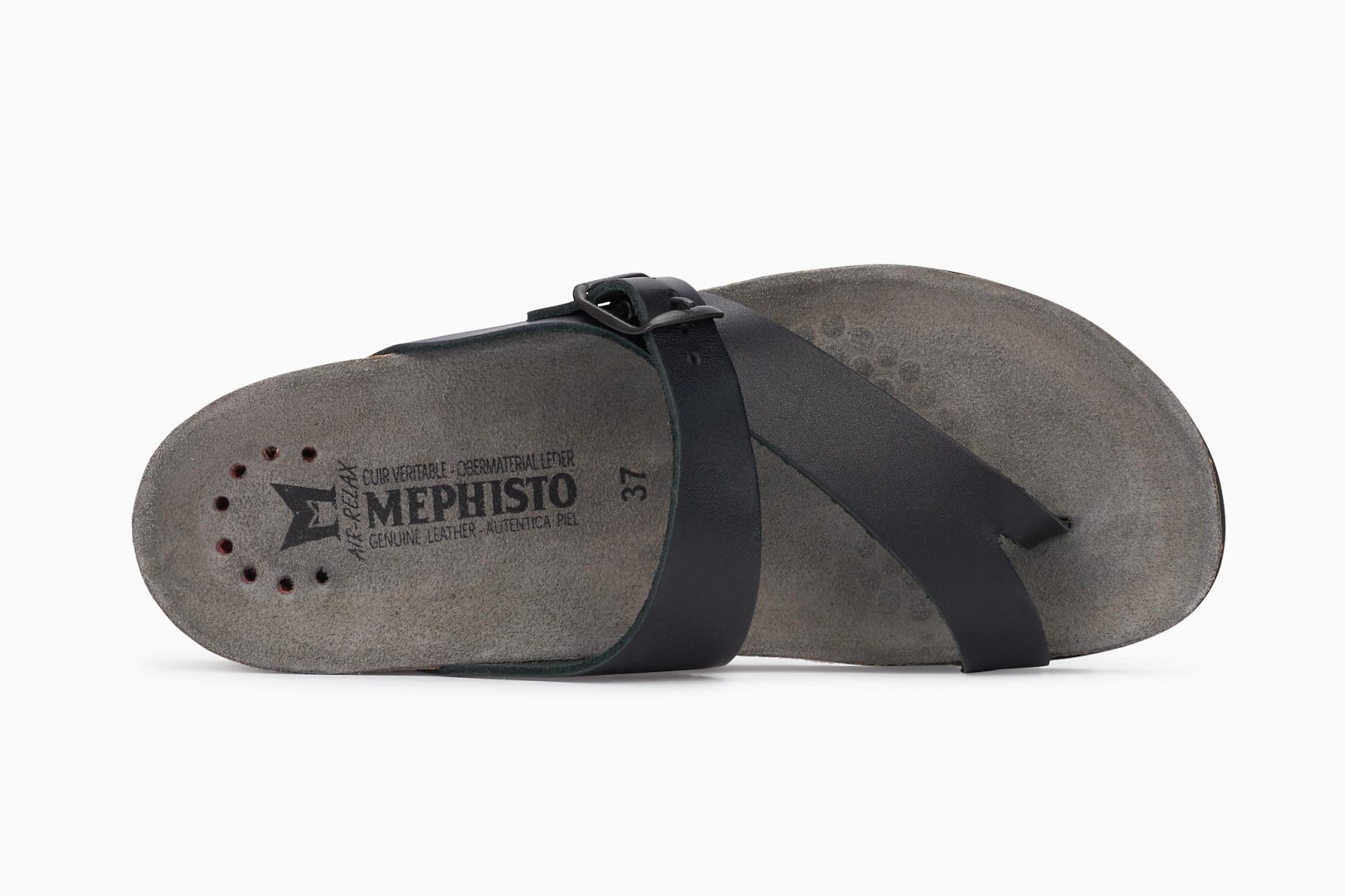 Mephisto Helen Dames Slipper Glad Leer - Zwart - Afbeelding 4