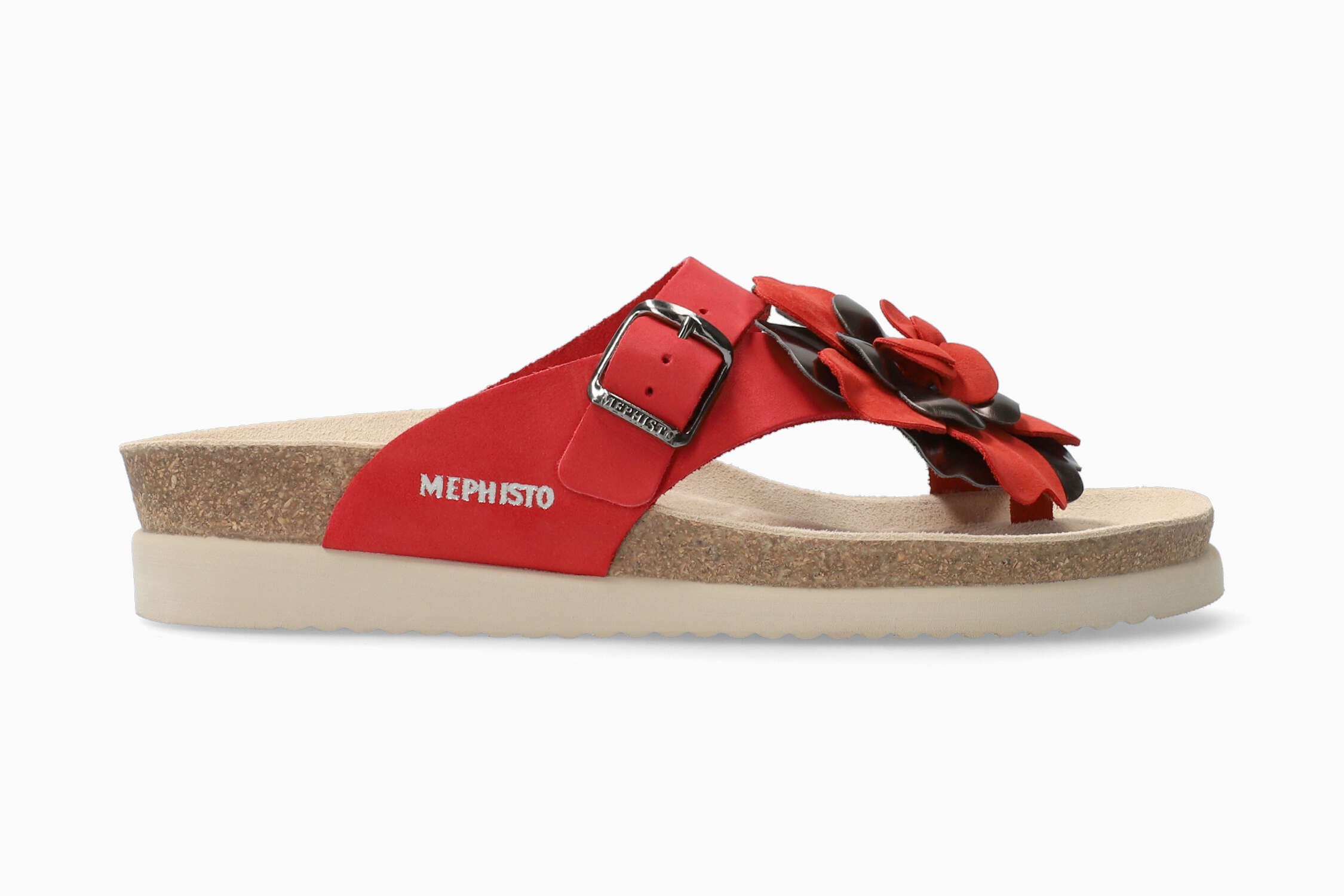 Mephisto Helen Flower Dames Slipper Nubuck - Rood - Afbeelding 2