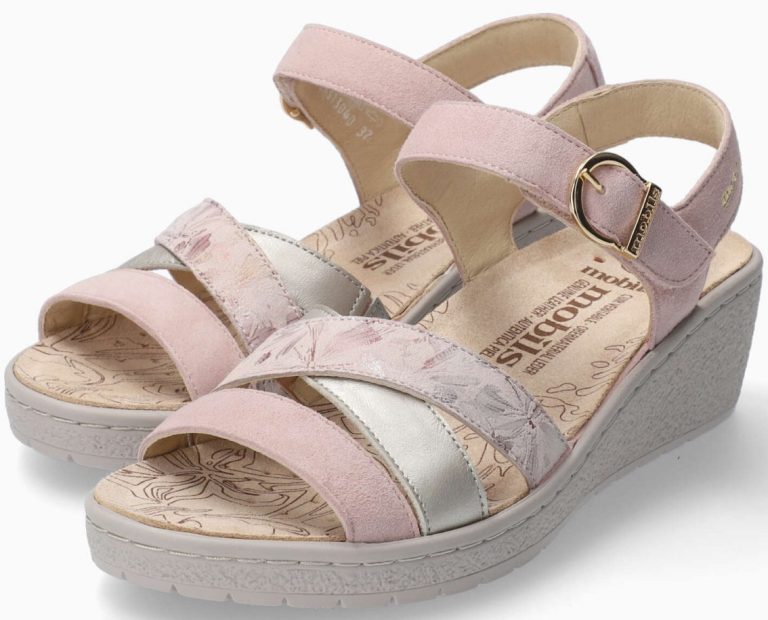 Mobils by Mephisto Pietra Dames Sandaal Suede - Roze - EXTRA BREED