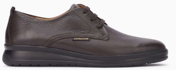 Mephisto Lester lederen heren veterschoen donkerbruin - Afbeelding 2
