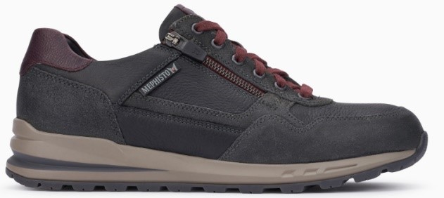 Mephisto BRADLEY lederen sneakers voor heren grijs - Afbeelding 2