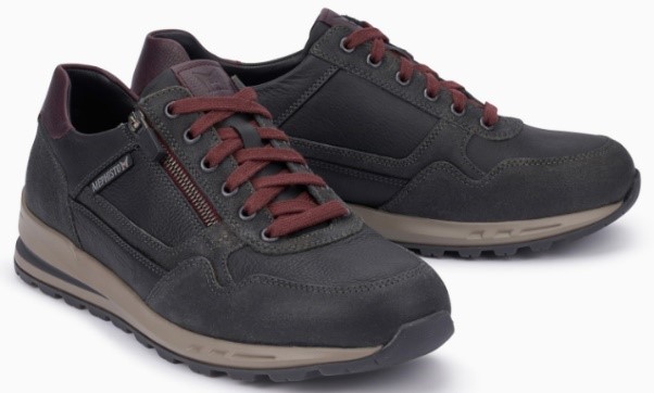 Mephisto BRADLEY lederen sneakers voor heren grijs