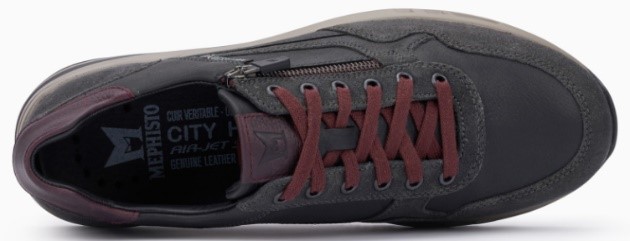 Mephisto BRADLEY lederen sneakers voor heren grijs - Afbeelding 4