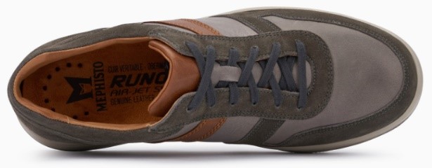 Mephisto VITO randy lederen herensneaker grijs - Afbeelding 3