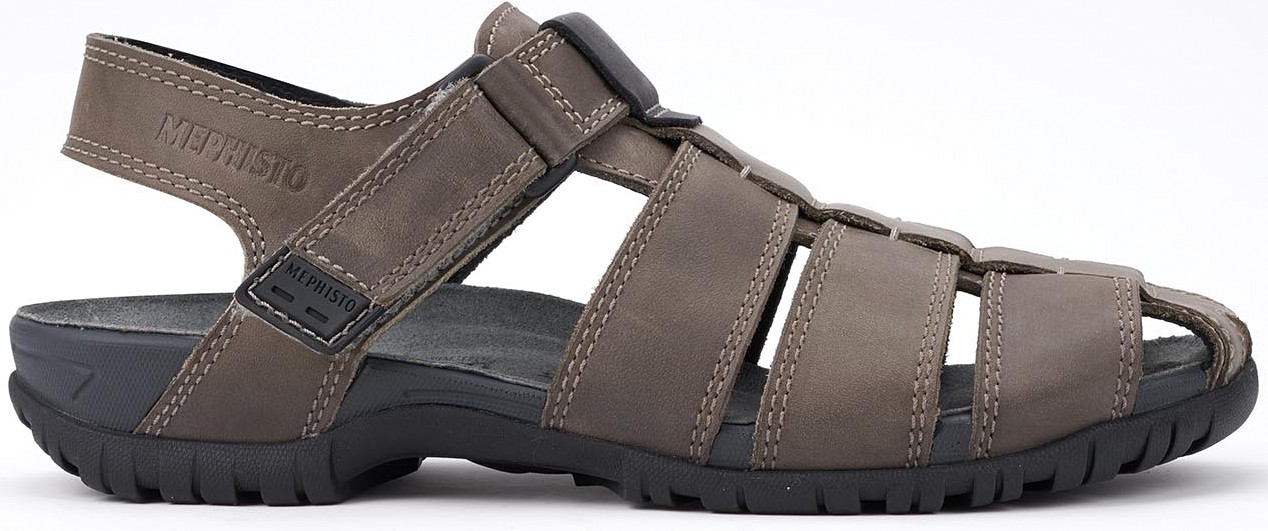 Mephisto BASILE heren half-gesloten sandaal - grijs geolied leder - Afbeelding 2