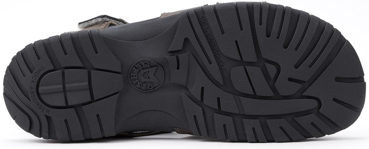 Mephisto BASILE heren half-gesloten sandaal - grijs geolied leder - Afbeelding 3