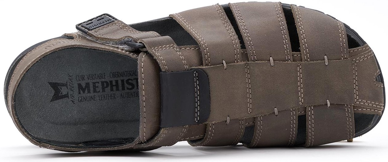 Mephisto BASILE heren half-gesloten sandaal - grijs geolied leder - Afbeelding 4
