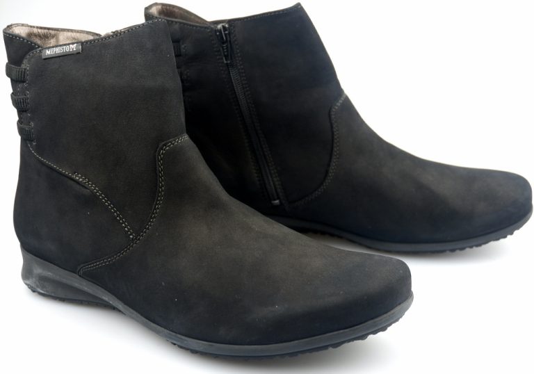 Mephisto FENNA nubuck enkellaars voor dames zwart