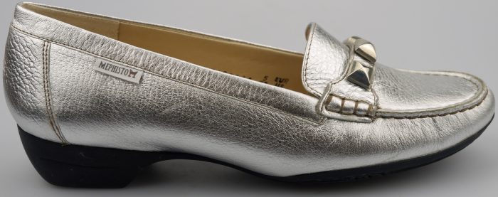 Mephisto GONDA - dames ballerina - zilver leer - Afbeelding 2