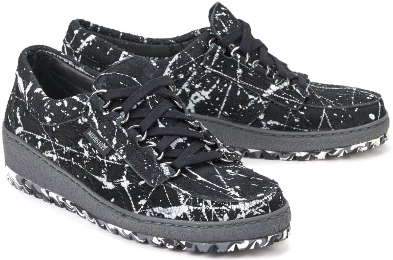Mephisto LADY zwart veterschoen voor dames - zwart suede