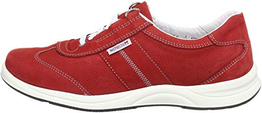Mephisto LASER PERF rood nubuck veterschoenen voor dames met perforaties - Afbeelding 2