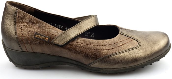 Mephisto LEIDINA brons lederen schoen voor dames met klittenband - Afbeelding 2