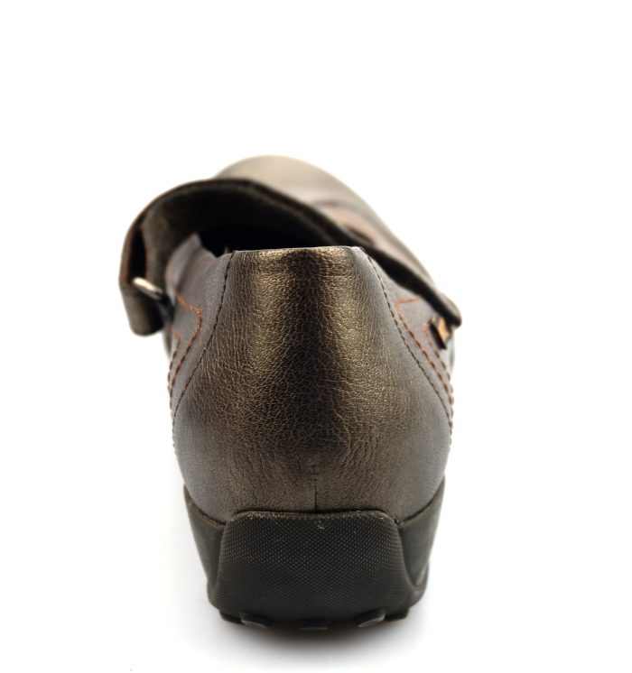 Mephisto LEIDINA brons lederen schoen voor dames met klittenband - Afbeelding 4