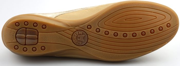 Mephisto PARNEL beige en metallic zilver combi lederen sneaker voor dames met klittenband - Afbeelding 3