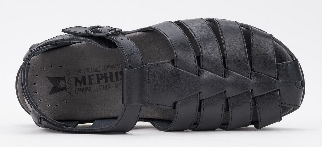 Mephisto SAM Heren Sandaal - Zwart Leer - Afbeelding 4