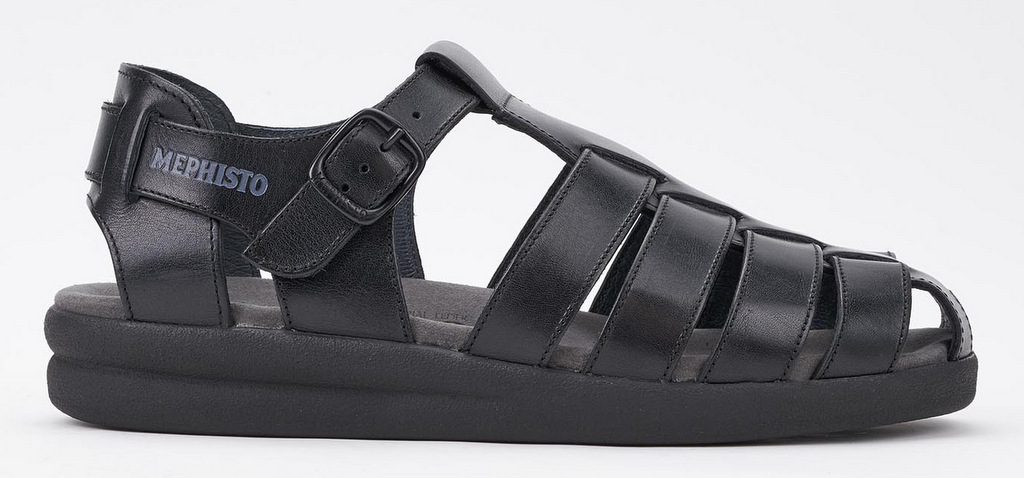 Mephisto SAM Heren Sandaal - Zwart Leer - Afbeelding 2