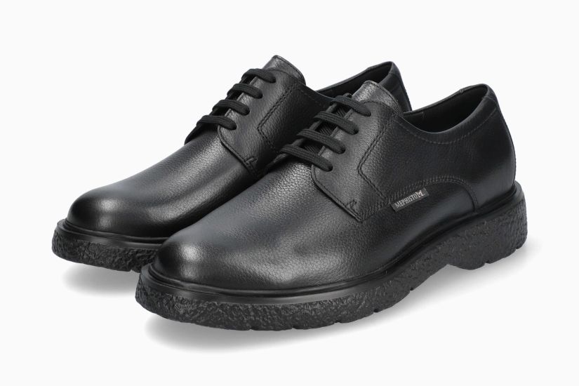 Mephisto EDDY zwart leeren veter schoen