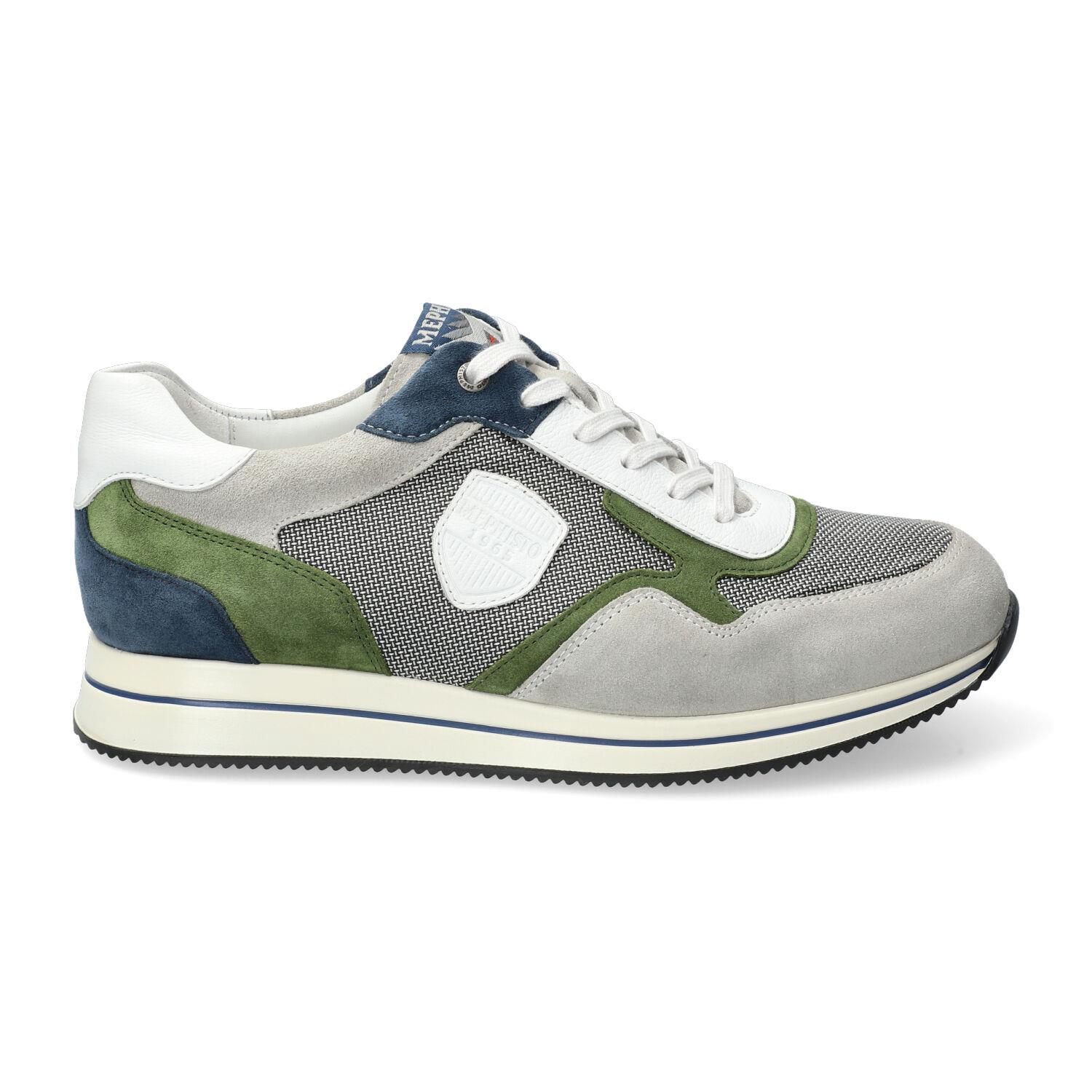 Mephisto GARCIA AIR heren veter sneaker - Grijs groen blauw wit