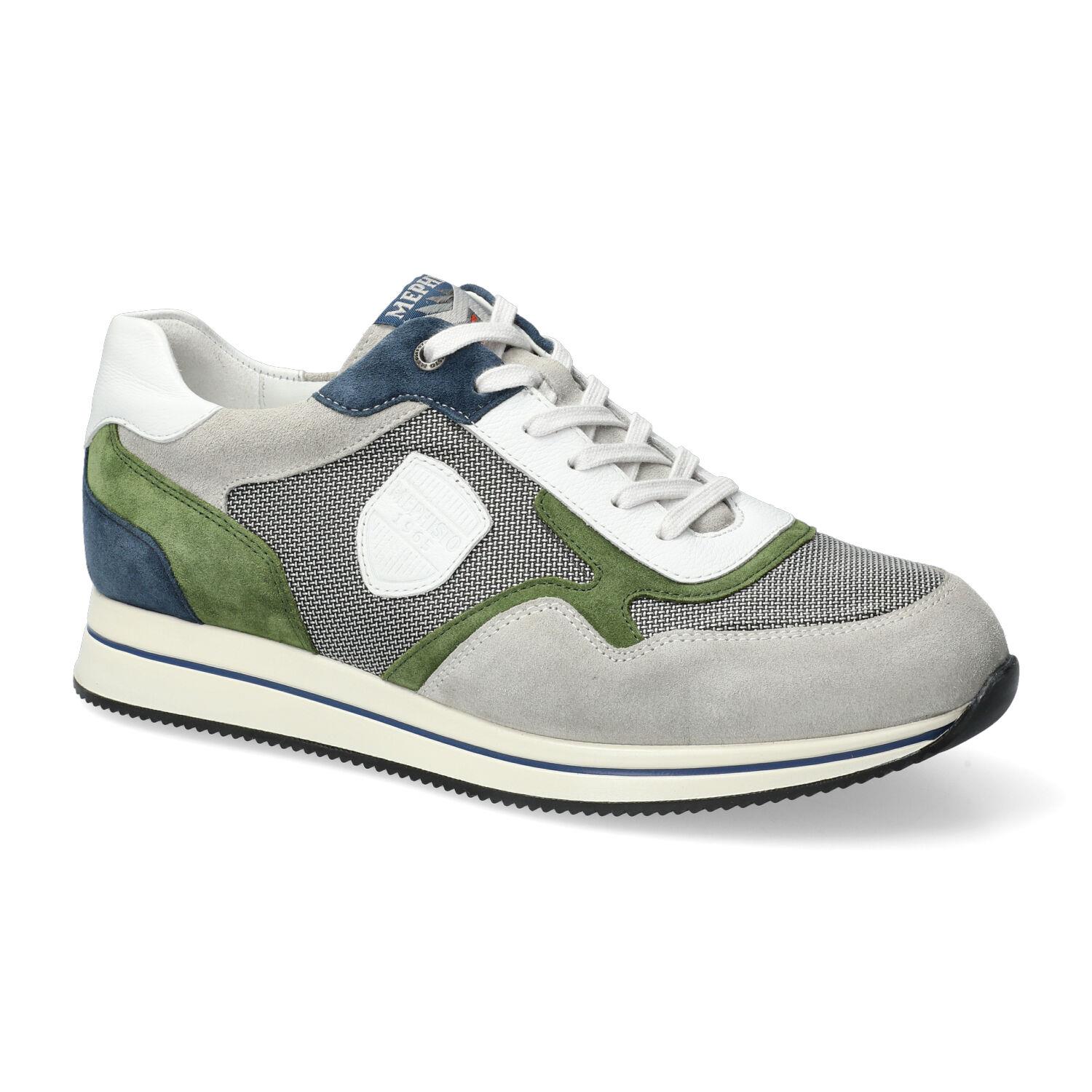 Mephisto GARCIA AIR heren veter sneaker - Grijs groen blauw wit - Afbeelding 2