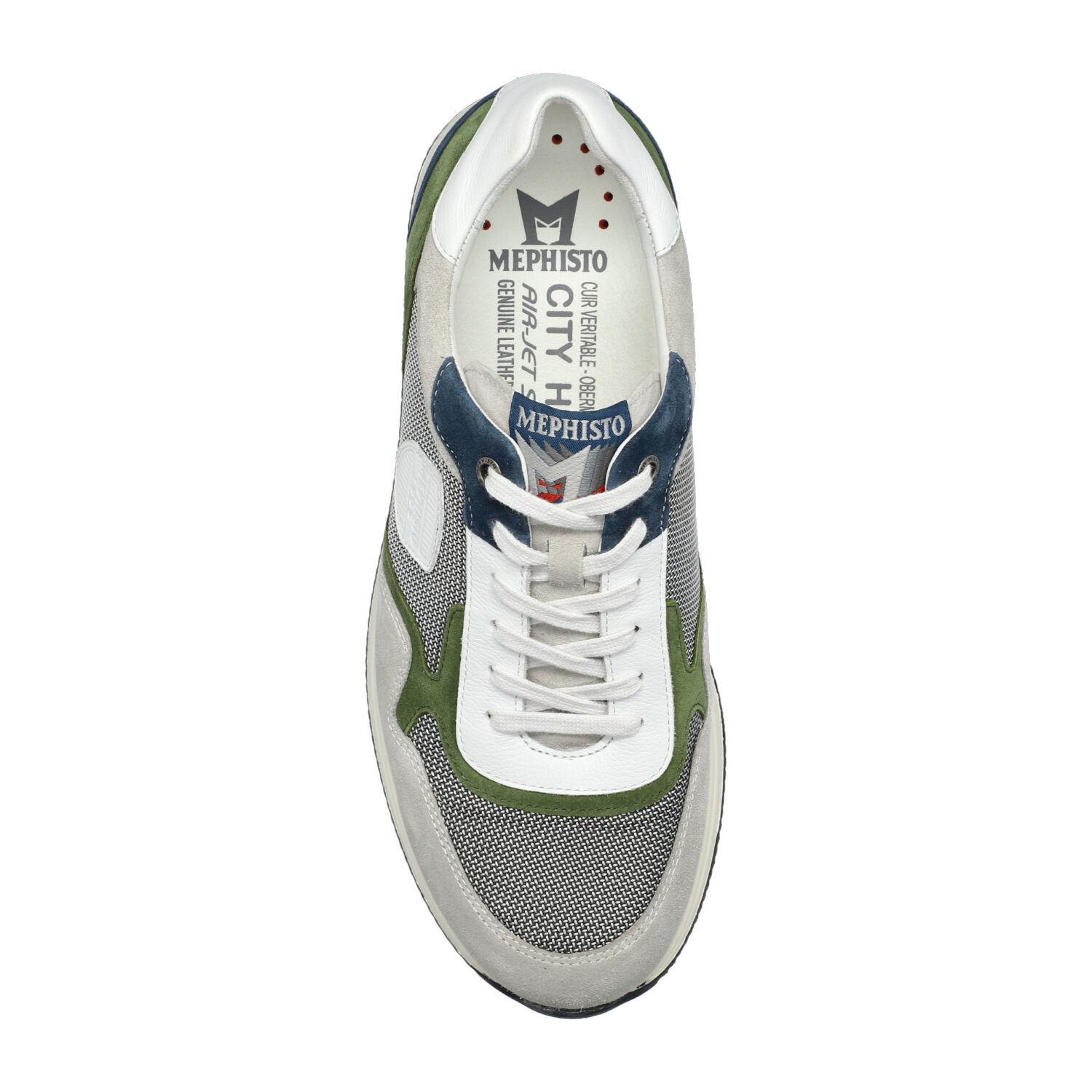 Mephisto GARCIA AIR heren veter sneaker - Grijs groen blauw wit - Afbeelding 3