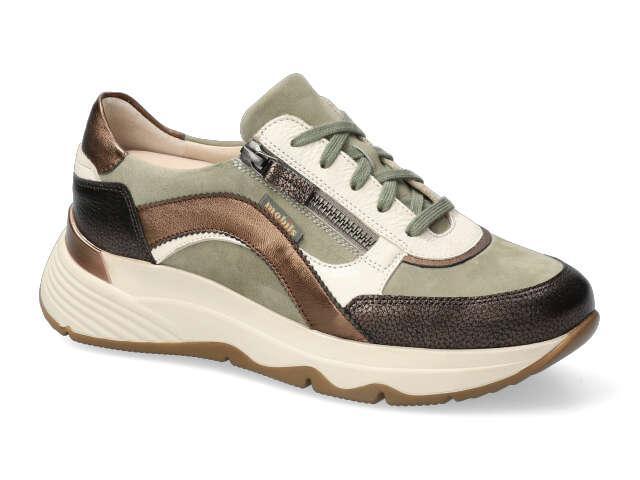 Mobils by Mephisto LAONIE veter sneaker BREED (H) - Groen bruin bronz
