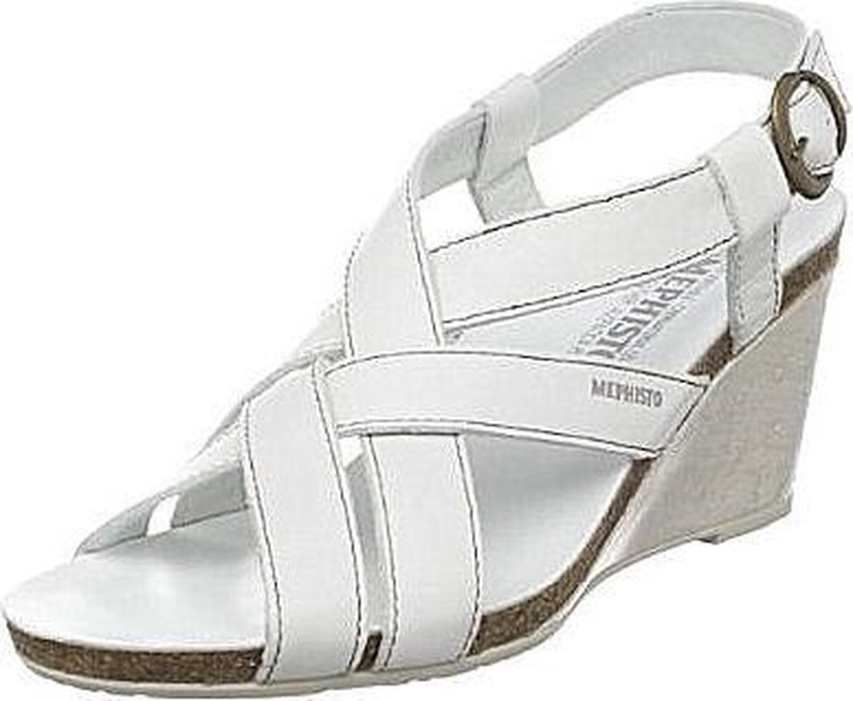 Mephisto sleehak LOLIE Dames Sandaal - Wit leer