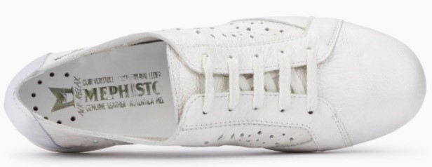 Mephisto Belisa lederenn dames veterschoen wit - Afbeelding 4