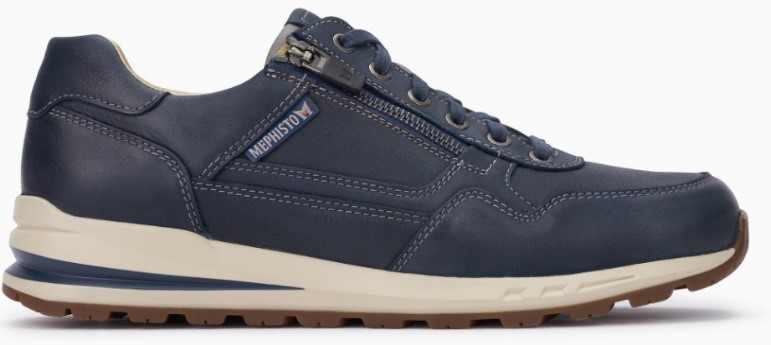 Mephisto BRADLEY lederen sneakers voor heren blauw - Afbeelding 2