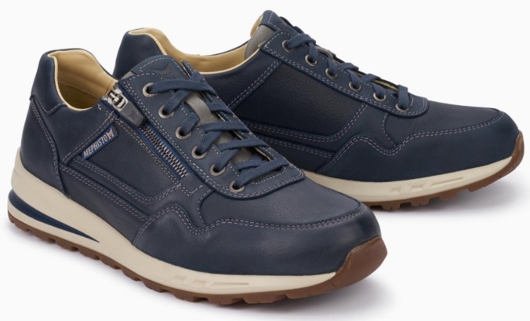 Mephisto BRADLEY lederen sneakers voor heren blauw