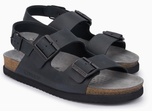 Mephisto NARDO Heren Sandaal - Zwart Nubuck