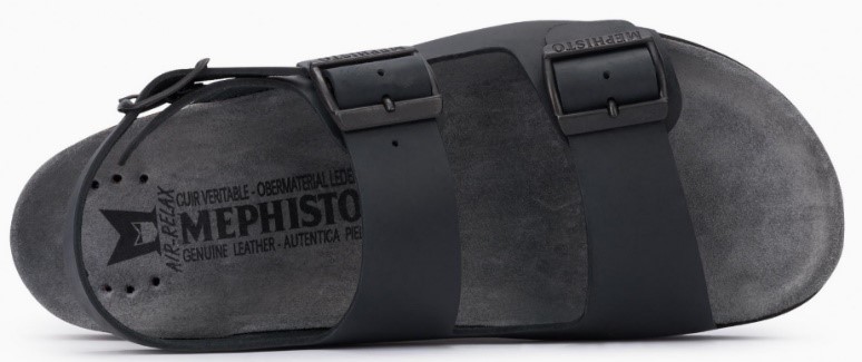 Mephisto NARDO Heren Sandaal - Zwart Nubuck - Afbeelding 4