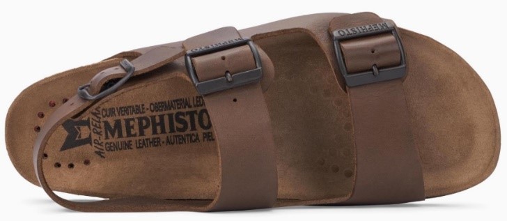 Mephisto Nardo lederen sandalen voor heren donkerbruin - Afbeelding 4