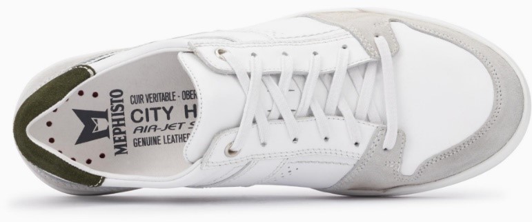 Mephisto RUSSEL Heren Sneaker - Wit Leer Mix - Afbeelding 4