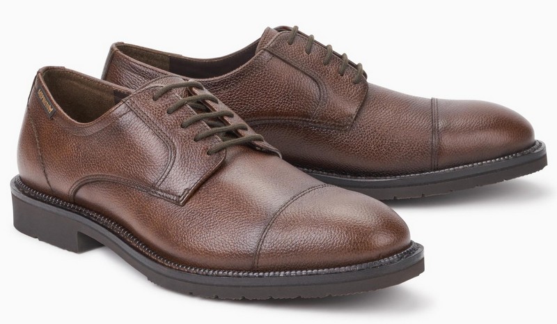 Mephisto TARIK gipsi kastanje bruin lederen geklede veterschoenen voor heren
