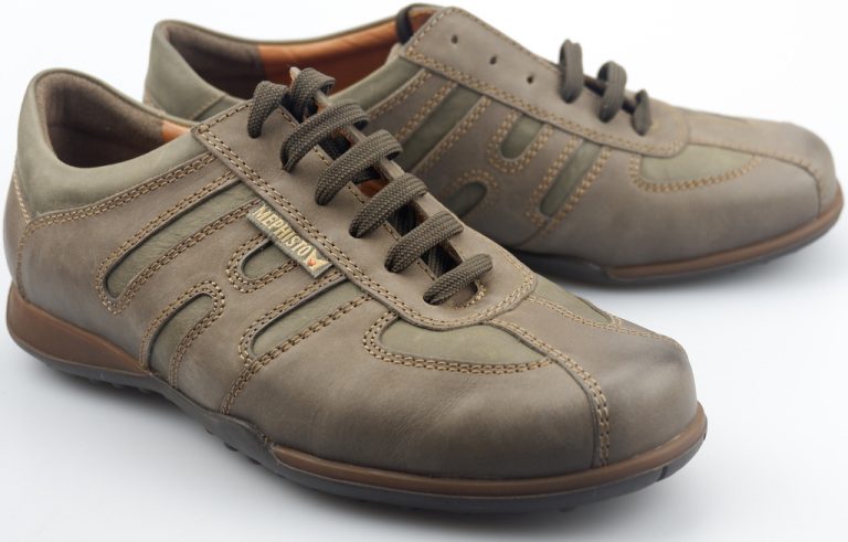 Mephisto AGATINO lederen veterschoen voor heren donkergrijs