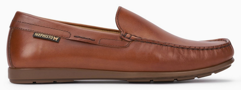 Mephisto ALGORAS Heren Lederen Mocassin - Cognac Bruin - Afbeelding 2