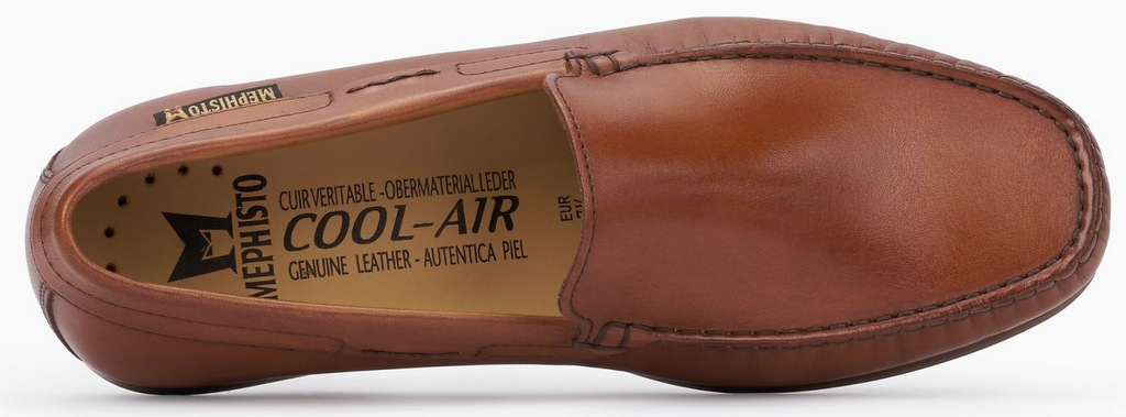 Mephisto ALGORAS Heren Lederen Mocassin - Cognac Bruin - Afbeelding 4