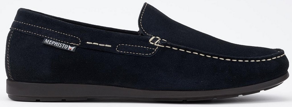 Mephisto ALGORAS - heren suede instapper - blauw - Afbeelding 2