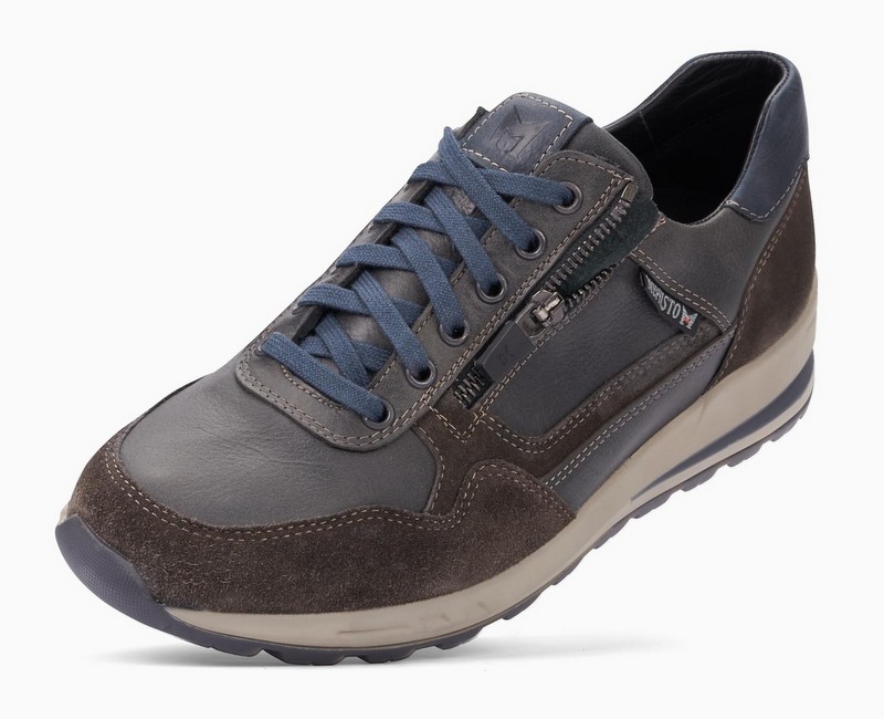 Mephisto BRADLEY lederen sneakers voor heren donkergrijs - Afbeelding 5