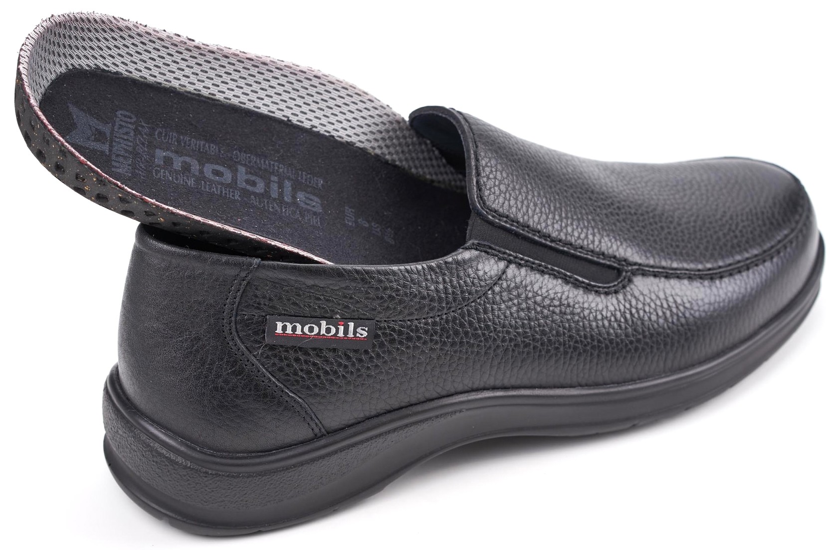 Mobils by Mephisto EWALD extra breed zwarte instappers voor heren - Afbeelding 5