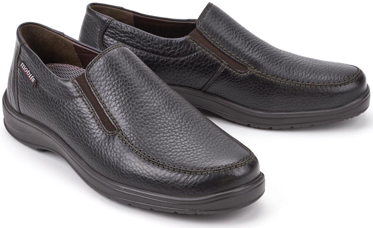Mobils by Mephisto EWALD donker bruin lederen instappers voor brede voeten