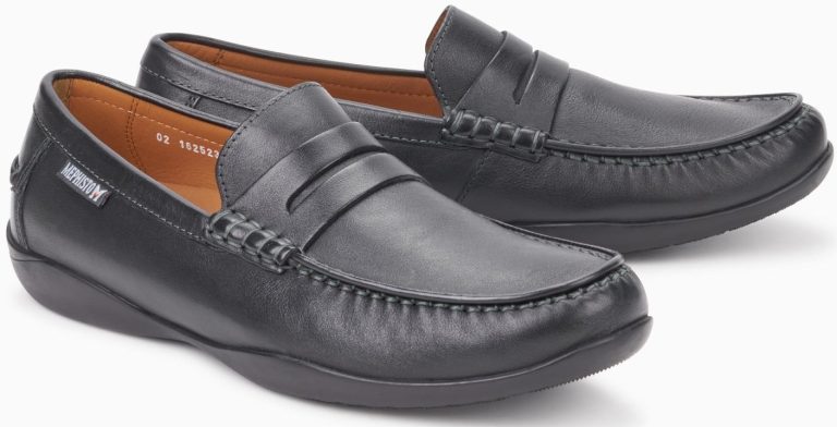 Mephisto IGOR zwart lederen heren instappers